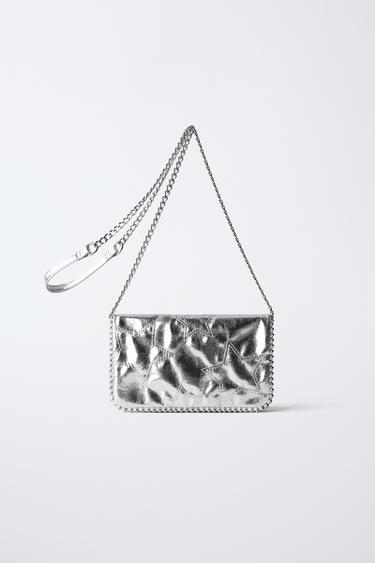 METALLIC STAR BAG - Silver by Zara