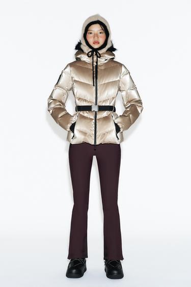 WATER-RESISTANT WINDPROOF DOWN JACKET RECCO® TECHNOLOGY SKI COLLECTION - Gold by Zara