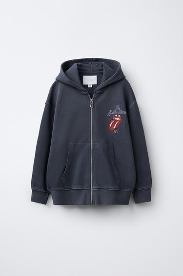 ROLLING STONES © FADED ZIP-UP HOODIE - Anthracite grey by Zara