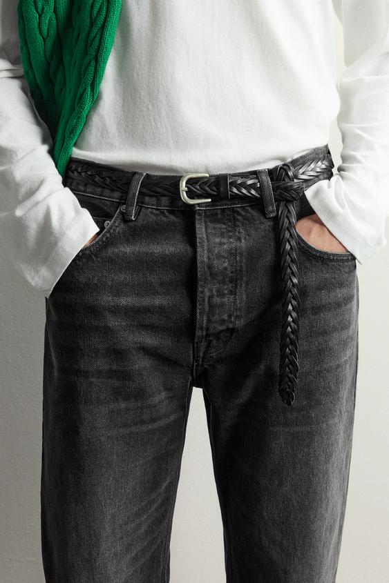 AARON LEVINE X ZARA BRAIDED LEATHER BELT - Black by Zara - Image 0
