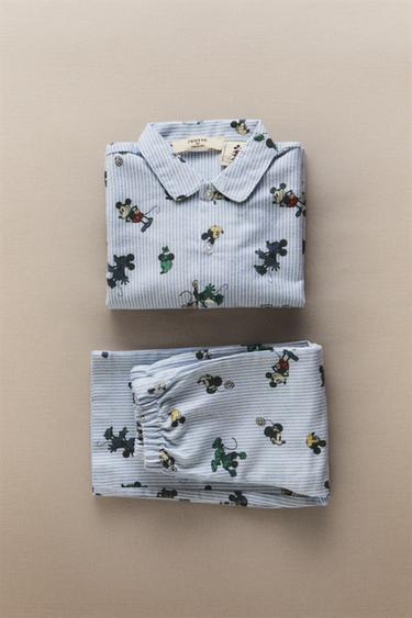 KIDS' MICKEY & MINNIE ©DISNEY FLANNEL PYJAMA SET - Light blue by Zara