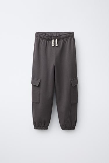 CARGO JOGGING TROUSERS - Brown / Taupe by Zara