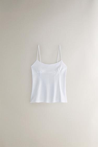 COTTON JERSEY TOP - White by Zara