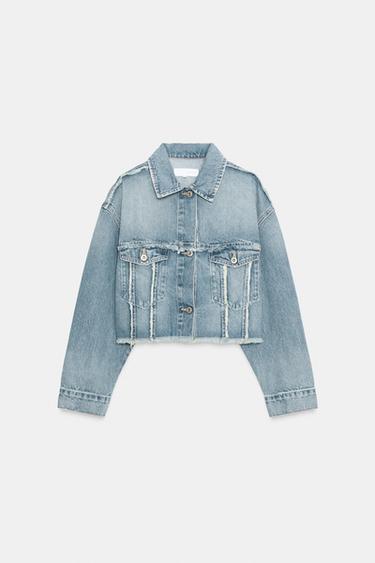 TRF CROP DENIM JACKET - Blue by Zara