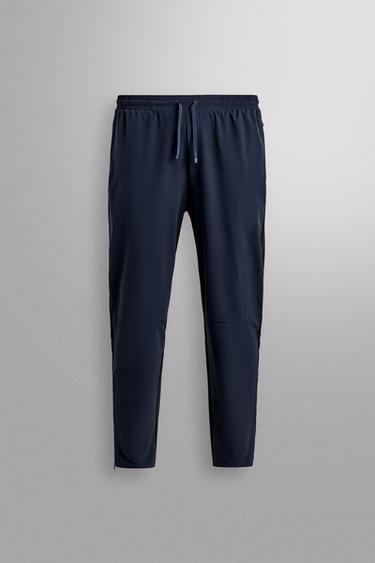 COLOUR BLOCK TECHNICAL TROUSERS - Navy blue by Zara