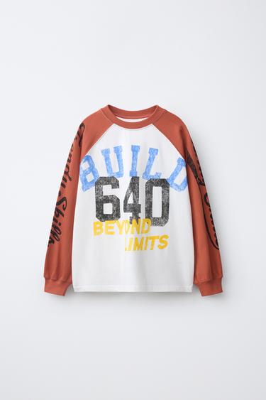 RAGLAN SLEEVE PRINTED T-SHIRT - striped by Zara