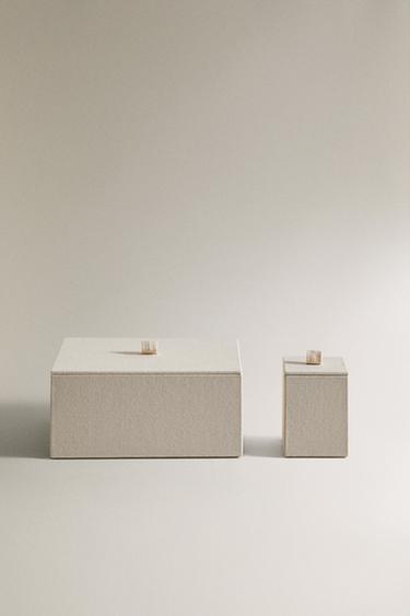 ORGANISER BOX WITH LID - Light beige by Zara