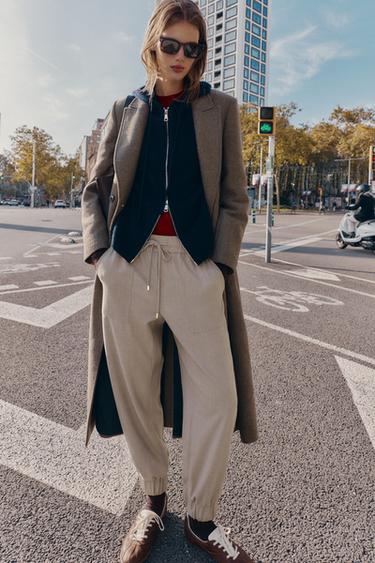 CUFFED HEM TROUSERS - Sand / Marl by Zara