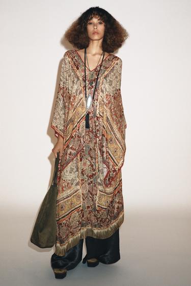 ZW COLLECTION PAISLEY KAFTAN DRESS - Printed by Zara