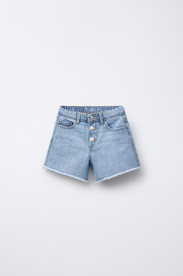 HEART POCKET DENIM BERMUDA SHORTS - Mid-blue by Zara