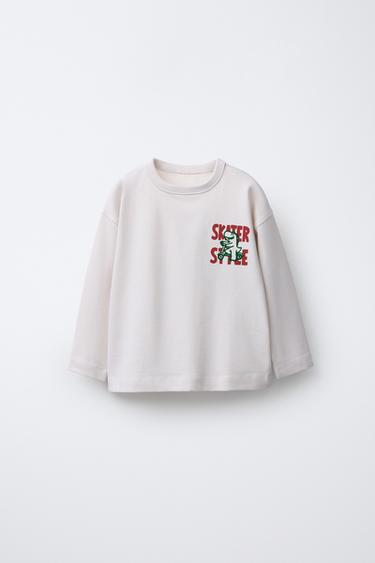 ANIMAL FLOCKING T-SHIRT - Ice by Zara