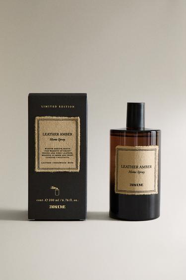 (200 ML) LEATHER AMBER SPRAY DIFFUSER - Black by Zara - Image 0