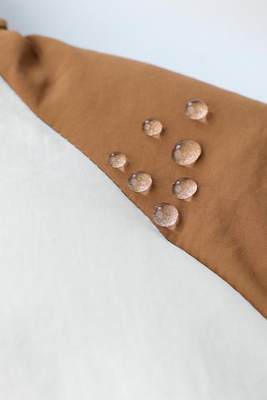 COLOUR BLOCK WATER-REPELLENT PUFFER COAT WITH FLEECE LINING - Multicoloured by Zara