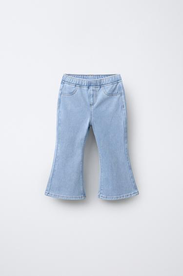 DENIM FLARE LEGGINGS - Light blue by Zara