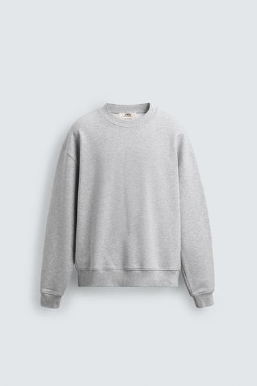 REGULAR FIT CREWNECK SWEATSHIRT - Grey marl by Zara