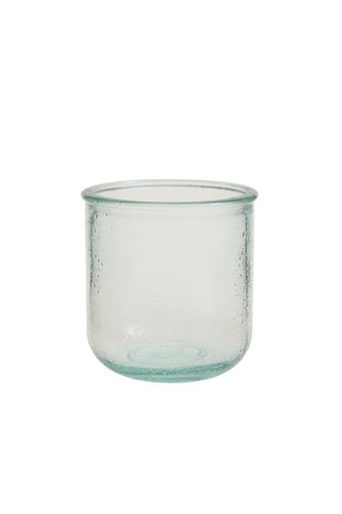 BUBBLED GLASS TOOTHBRUSH HOLDER - Blue by Zara
