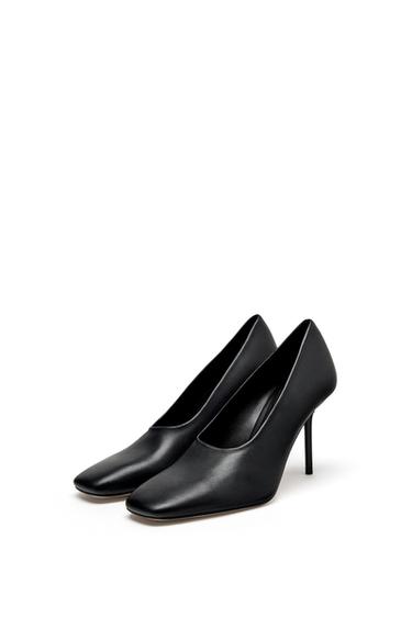 LIMITED EDITION LEATHER HIGH HEEL SHOES - Black by Zara