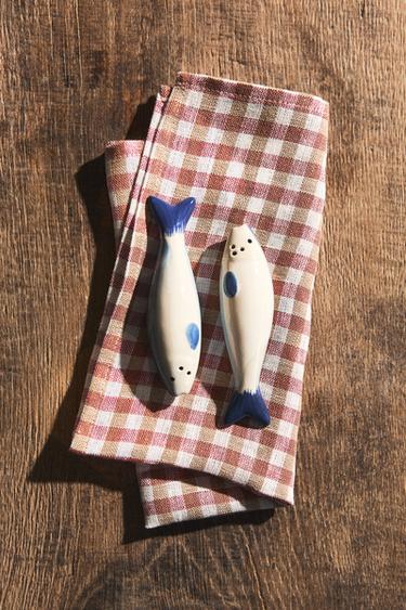 SARDINE SALT AND PEPPER SHAKER SET - Blue by Zara