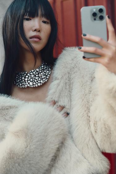 METAL BALL NECKLACE - Silver by Zara