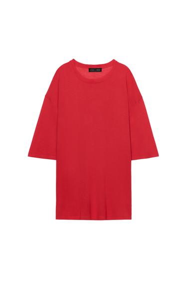 OVERSIZE KNIT TOP - Red by Zara