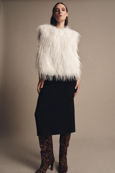 ZW COLLECTION SLIT PENCIL SKIRT - Black by Zara