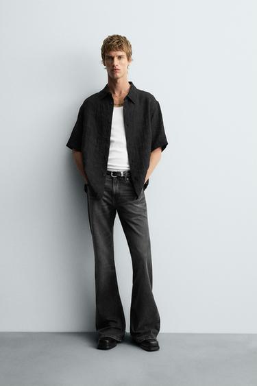 FLOWING TEXTURED SHIRT - Blue by Zara - Image 0