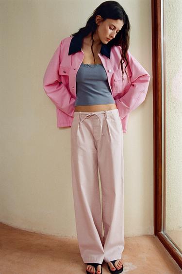PLEATED PYJAMA TROUSERS - Pink by Zara - Image 0