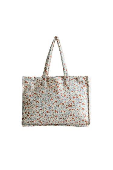FLORAL COTTON BEACH BAG - Sand by Zara