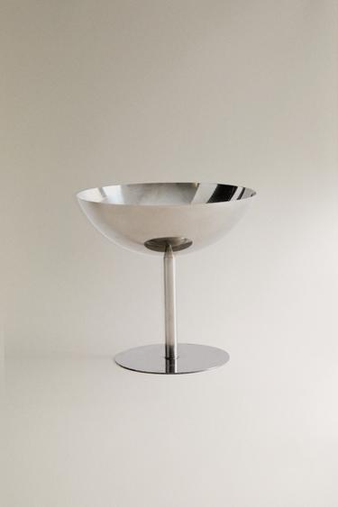 SHINY METAL WINE GLASS - Silver by Zara - Image 0