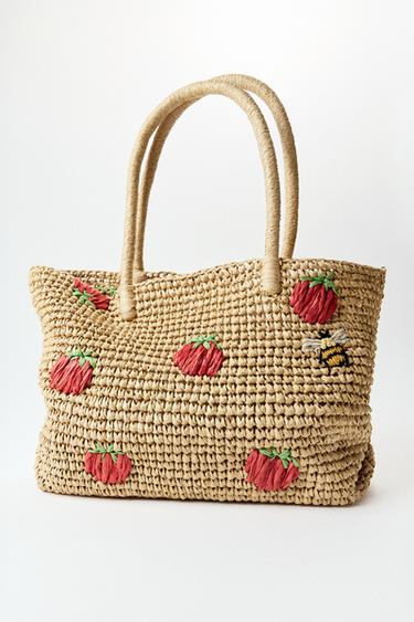 EMBROIDERED TOTE BAG - Light beige by Zara