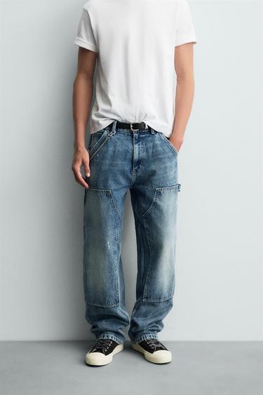 FADED CARPENTER JEANS - Blue by Zara