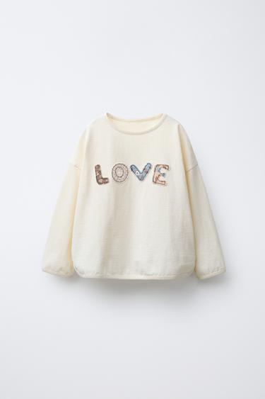 SLOGAN AND PATCH T-SHIRT - Ecru by Zara - Image 0