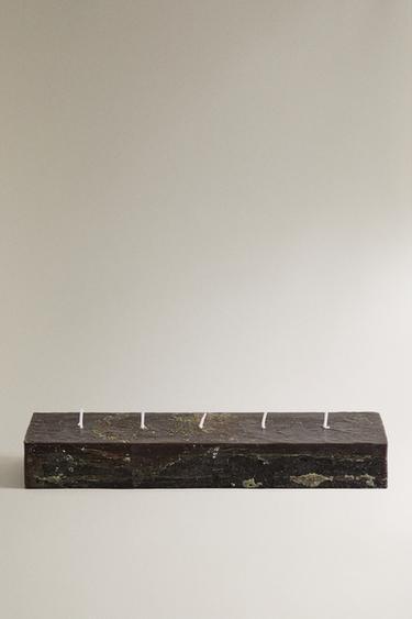 (850 G) AMBER VANILLA SCENTED CANDLE - stone by Zara