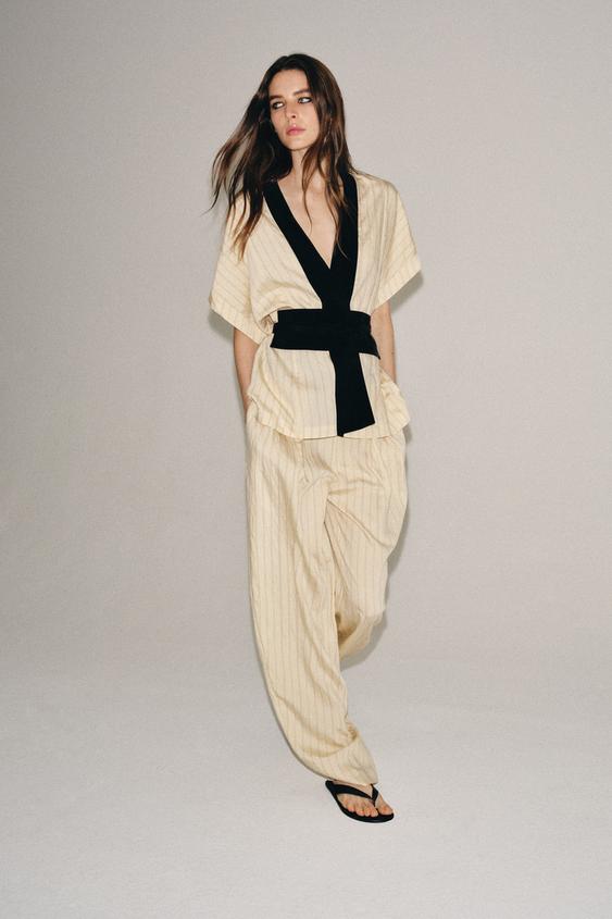 ZW COLLECTION STRIPED WRAPPED SHIRT - striped by Zara - Image 0