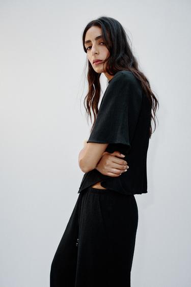 SHORT SLEEVE SHIRT - Black by Zara