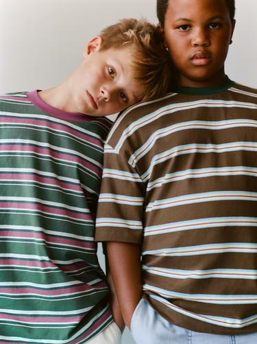 STRIPED PRINT T-SHIRT - Green by Zara