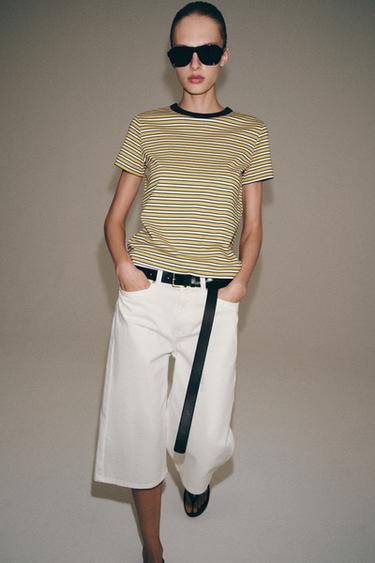 INTERLOCK SHORT SLEEVE T-SHIRT - yellow by Zara