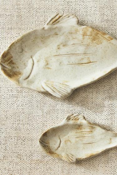 FISH-SHAPED TRAY - Ecru by Zara