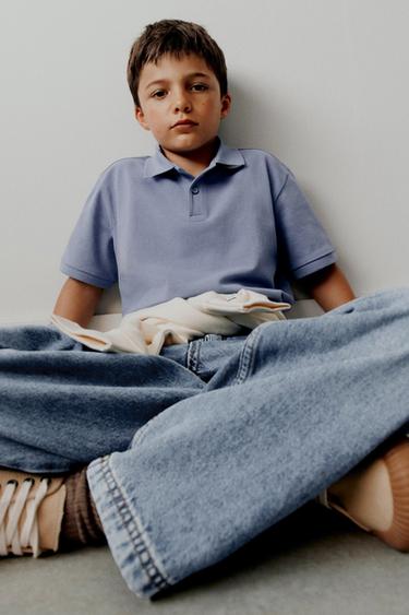BASIC PLAIN POLO SHIRT - Light blue by Zara
