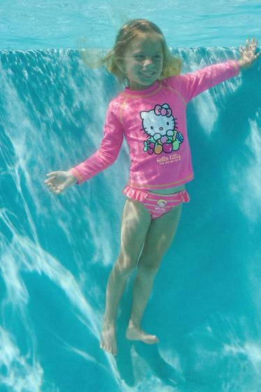 2-6 YEARS / HELLO KITTY © SANRIO STRIPED BIKINI BOTTOMS - Fuchsia by Zara
