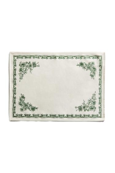 PRINTED SATEEN PLACEMAT - Greenish by Zara