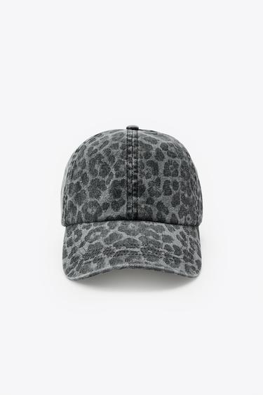 ANIMAL PRINT TWILL CAP - Grey by Zara