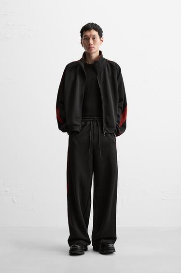 RETRO FOOTBALL JACKET - Black by Zara - Image 0
