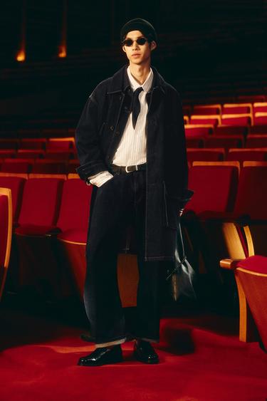 RELAXED FIT DENIM COAT - Indigo by Zara