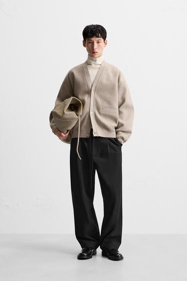 RELAXED FIT CARDIGAN - Beige by Zara