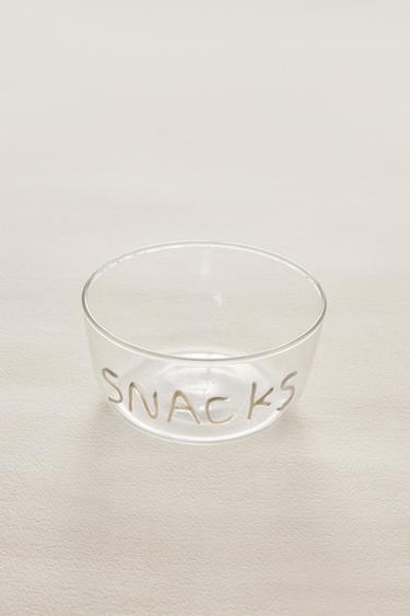 BOROSILICATE BOWL WITH SLOGAN -  by Zara