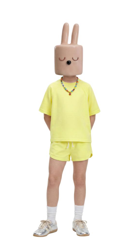 PLAIN JOGGING T-SHIRT AND BERMUDA SHORTS SET - Yellow by Zara - Image 0