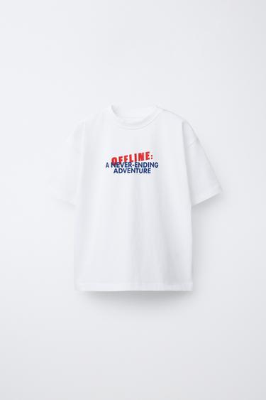 SLOGAN PRINT T-SHIRT - White by Zara