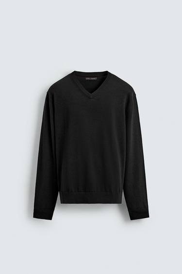 100% WOOL JUMPER - Black by Zara
