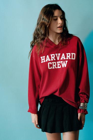 HARVARD UNIVERSITY T-SHIRT - Burgundy by Zara